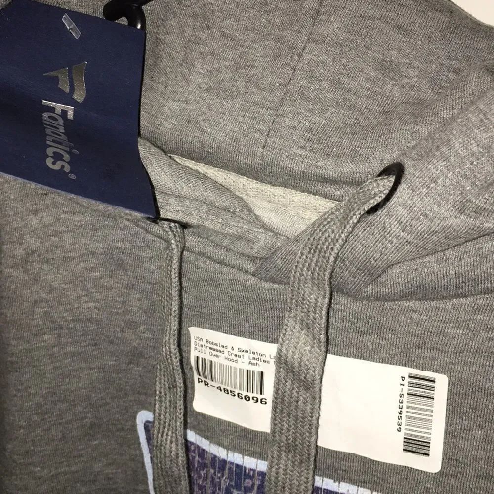 Gray Women’s Training USA Bobsled Skeleton Hooded hoodie jacket sweatshirt XL - Picture 3 of 4